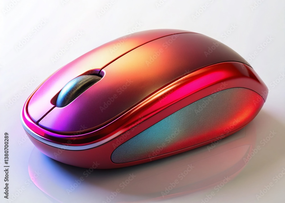 Wireless Computer Mouse Isolated on White Background - Candid Close-up Shot Wireless Computer Mouse Isolated on White Background - Candid Close-up Shot