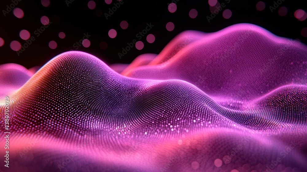 Obraz premium Abstract Pink and Purple Particle Wave