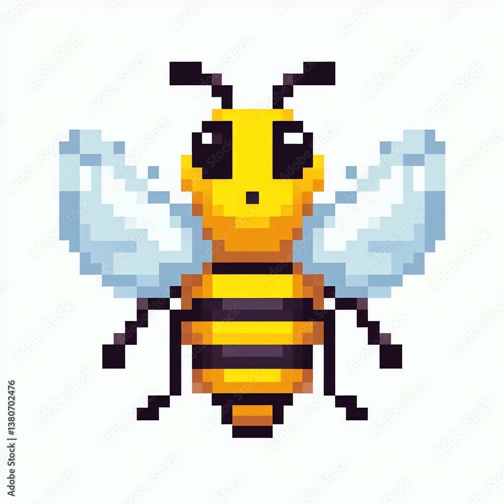 Obraz premium Pixelated Bee Illustration Suitable for Marketing Material