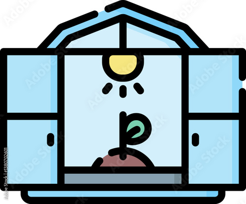 greenhouse Illustration on a white background