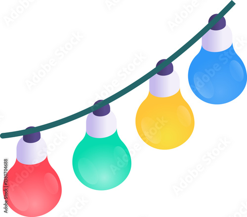 light bulbs Illustration on a white background