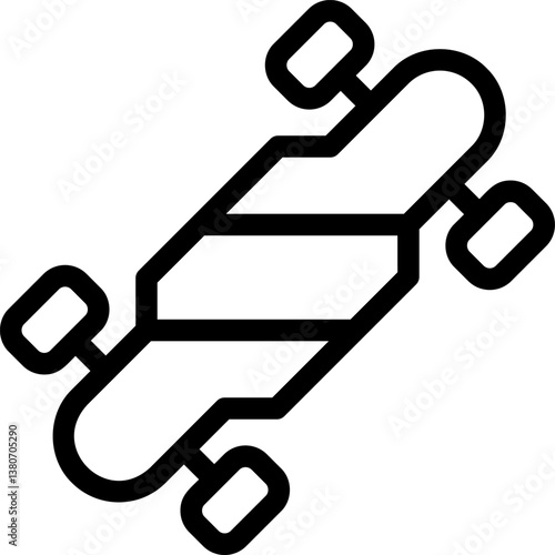 longboard Illustration on a white background