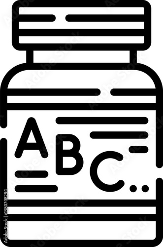multivitamin Illustration on a white background