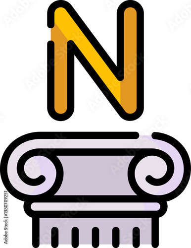 nu Illustration on a white background