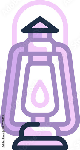 oil lamp Illustration on a white background