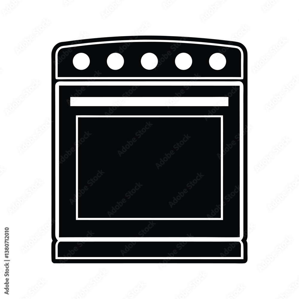 Oven vector Silhouette isolated on a white background. Oven vector Silhouette isolated on a white background.