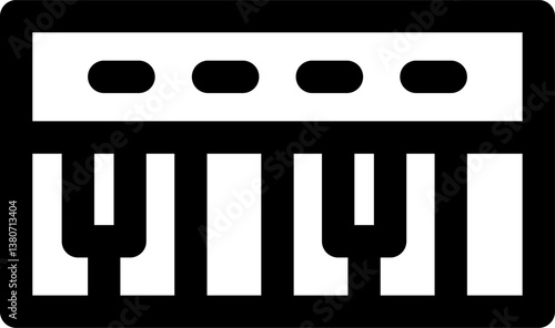 piano Illustration on a white background