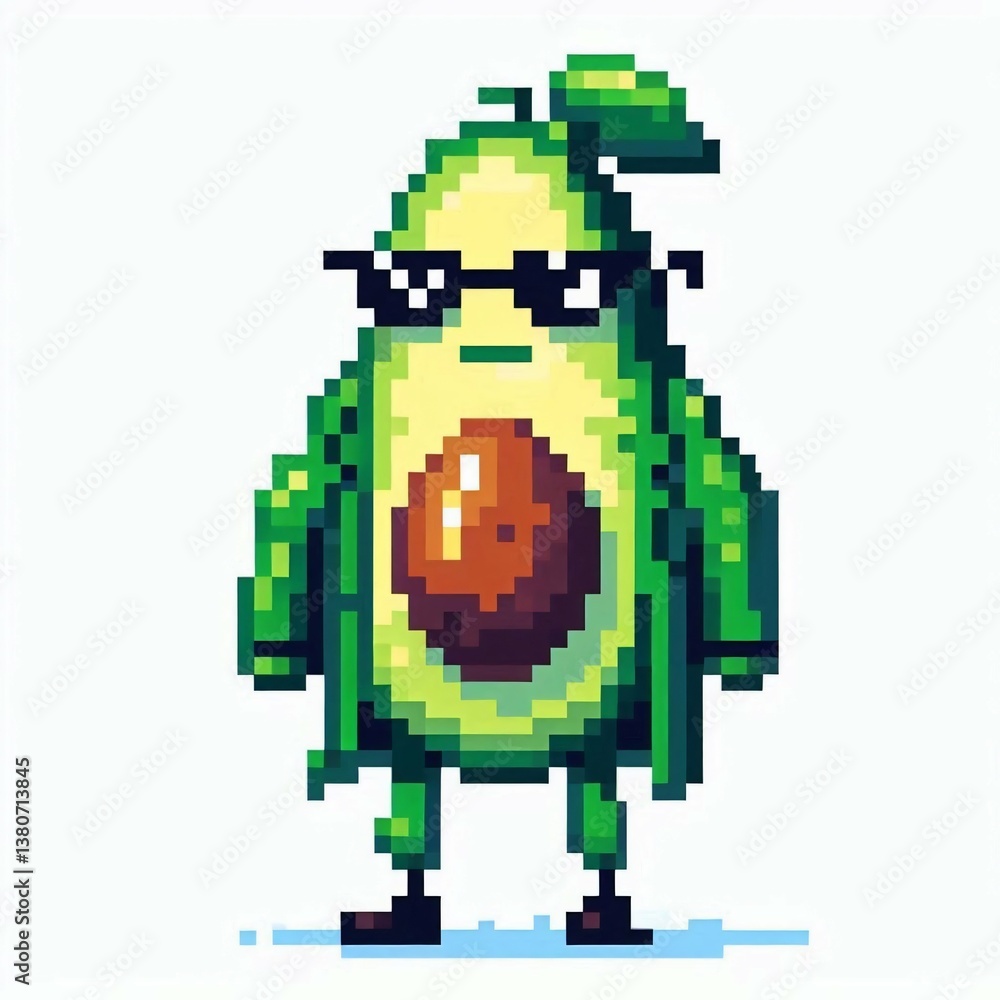 Obraz premium Cool Pixel Avocado Background suitable for website background
