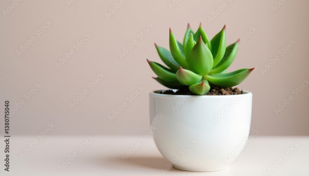 Rotating succulent in white pot, isolated Fresh home decor , plant, element, home decor Rotating succulent in white pot, isolated Fresh home decor , plant, element, home decor