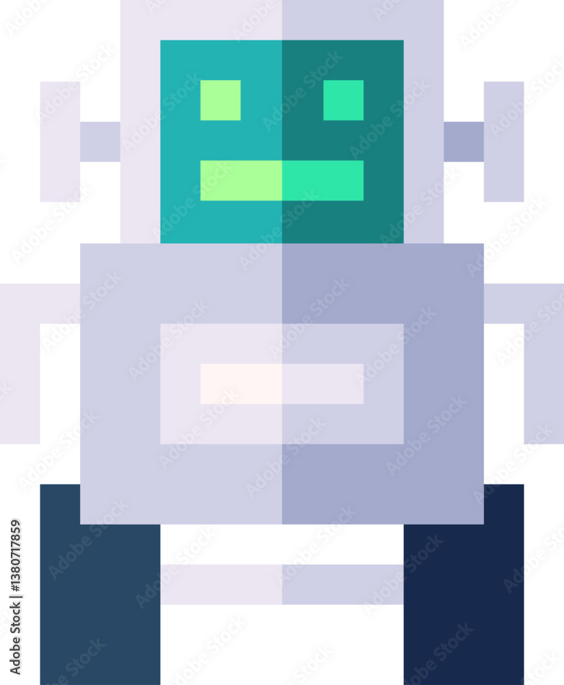 robot Illustration on a white background. robot Illustration on a white background.
