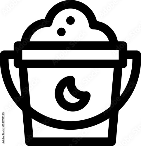 sand bucket Illustration on a white background.