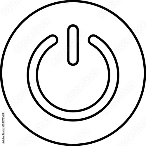 shutdown Illustration on a white background.