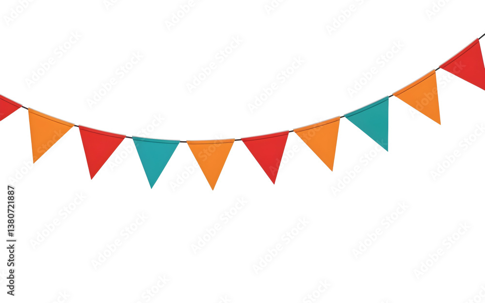 Fototapeta premium Colorful Sharp Flags Garland Element