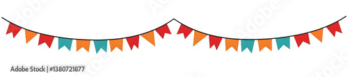 Free Download Colorful Sharp Flags Garland Element - GFXLoad