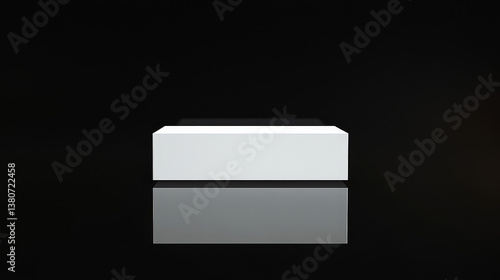 Wallpaper Mural Blank box on white background with reflection, Illustration Isolated On White Background. Mock Up Template Ready For Your Design, White box vector, template design element, Vector illustration Torontodigital.ca