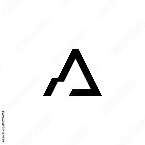  minimalist mountain logo design icon vector template