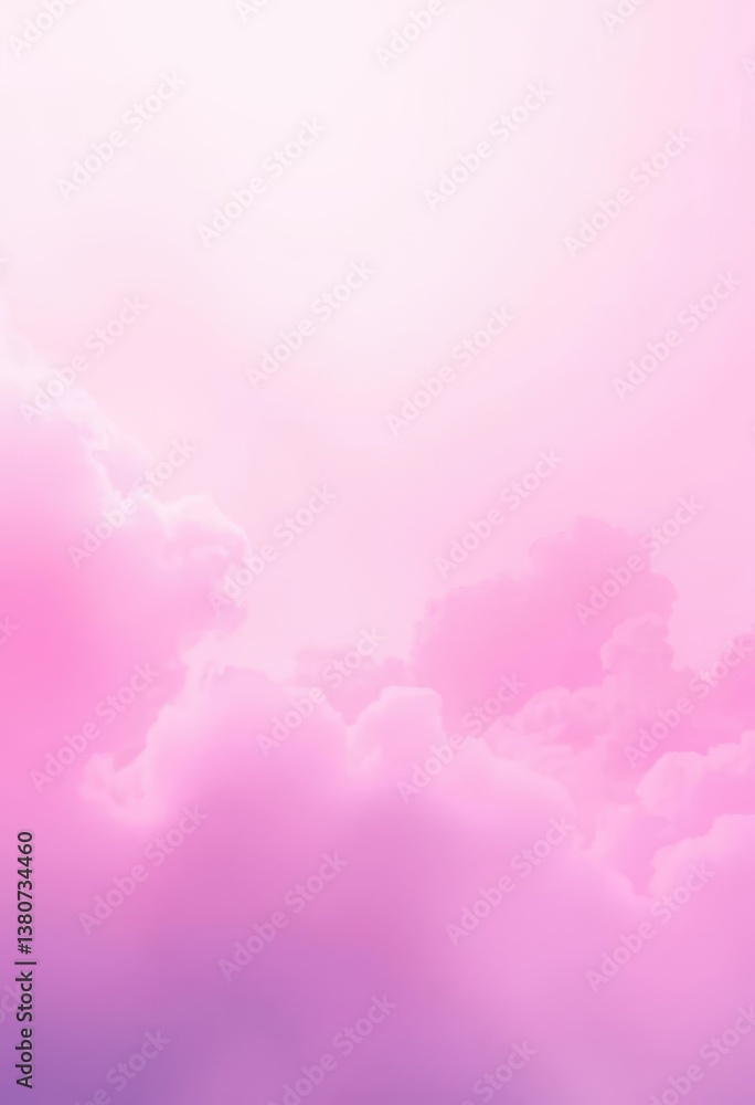 Fototapeta premium Soft pink and purple gradient background with ethereal wispy clouds, ethereal, soft