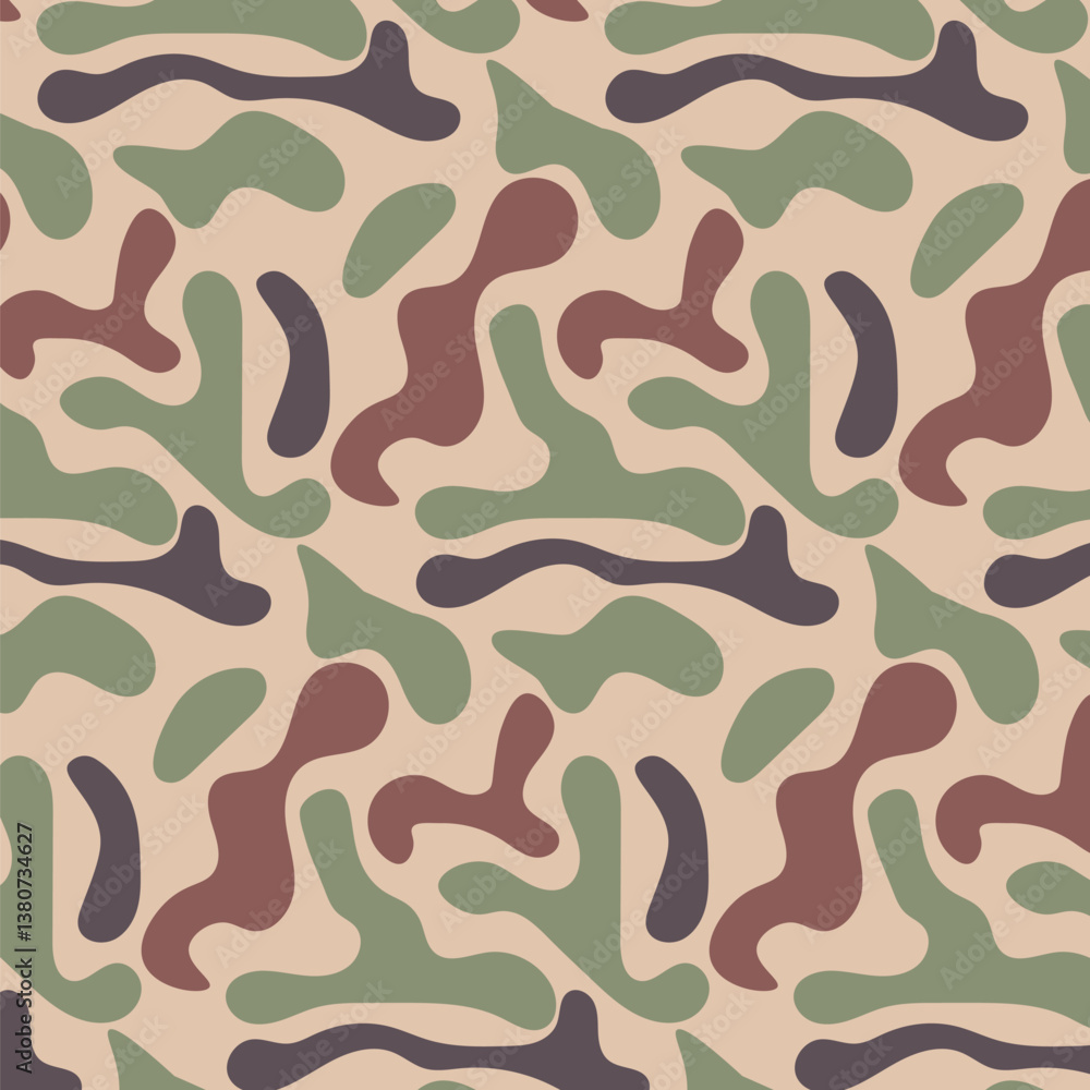 Naklejka premium Duck hunter camouflage seamless pattern design