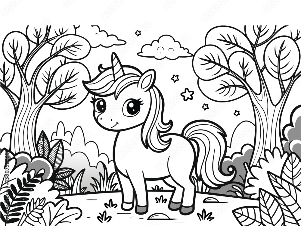 Naklejka premium Set of cartoon vector illustrations of animals for coloring
