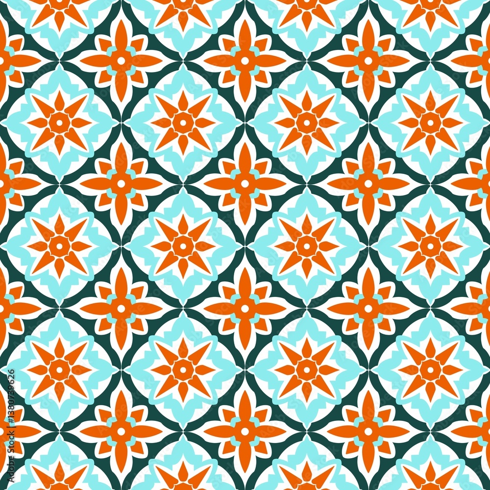 American ethnic fabric design featuring orange and blue tones contrasted ethnic beautifully against a white background. This pattern combines the richness of cultural ethnic heritage with a modern art American ethnic fabric design featuring orange and blue tones contrasted ethnic beautifully against a white background. This pattern combines the richness of cultural ethnic heritage with a modern art