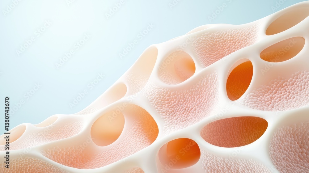 A close-up view of a textured, organic surface featuring soft, rounded forms and a gradient color scheme, evoking a sense of cellular structure. A close-up view of a textured, organic surface featuring soft, rounded forms and a gradient color scheme, evoking a sense of cellular structure.