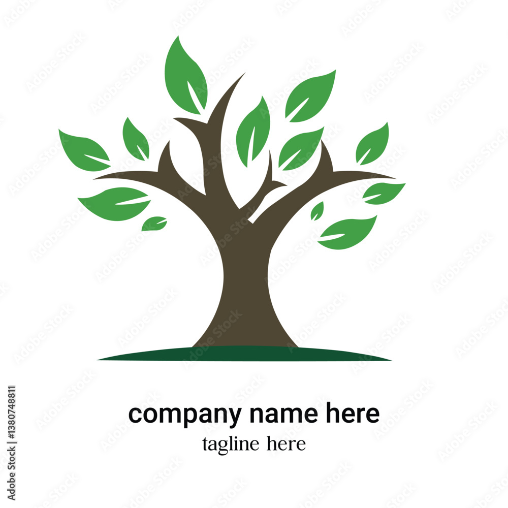 Obraz premium vector tree logo