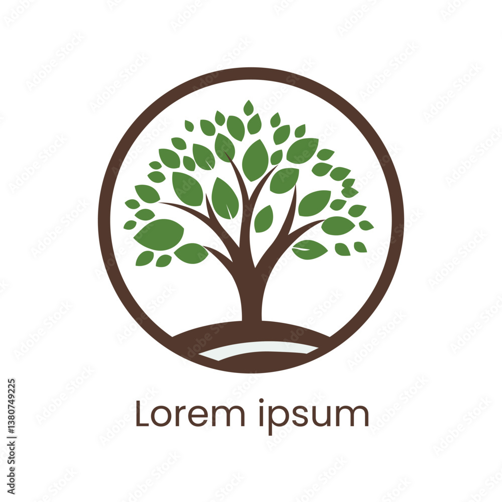 Obraz premium vector tree with green leaves