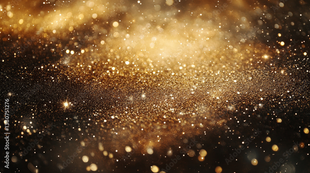 Golden glitter pattern texture with star. Abstract background glowing gold glitter premium banner. Vector gold glitter decoration EPS10 Golden glitter pattern texture with star. Abstract background glowing gold glitter premium banner. Vector gold glitter decoration EPS10