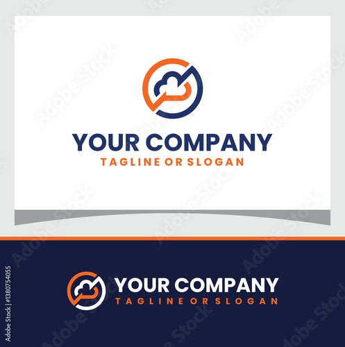 cloud computing, technology, and hosting services Logo