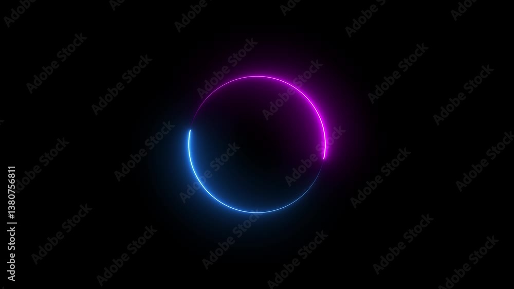 Neon light circle frame loading icon background animation in retro style 4k video animation. Neon light circle frame loading icon background animation in retro style 4k video animation.