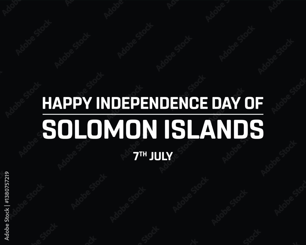 Solomon Islands Independence design on a black background, Vector design of Independence Day of Solomon Islands, Typographic Design of Solomon Islands National Day, Flag typography of Solomon Islands Solomon Islands Independence design on a black background, Vector design of Independence Day of Solomon Islands, Typographic Design of Solomon Islands National Day, Flag typography of Solomon Islands