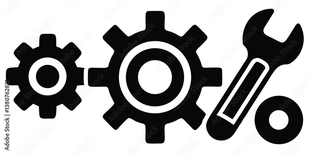 Settings glyph solid icons collection containing Settings glyph solid icons collection containing