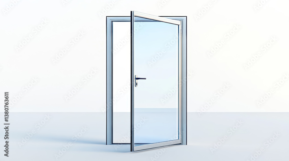 Vector transparent glass door isolated on white. EPS 10 Vector transparent glass door isolated on white. EPS 10