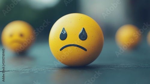 Wallpaper Mural Emoji and sad icon set. Vector illustration Torontodigital.ca