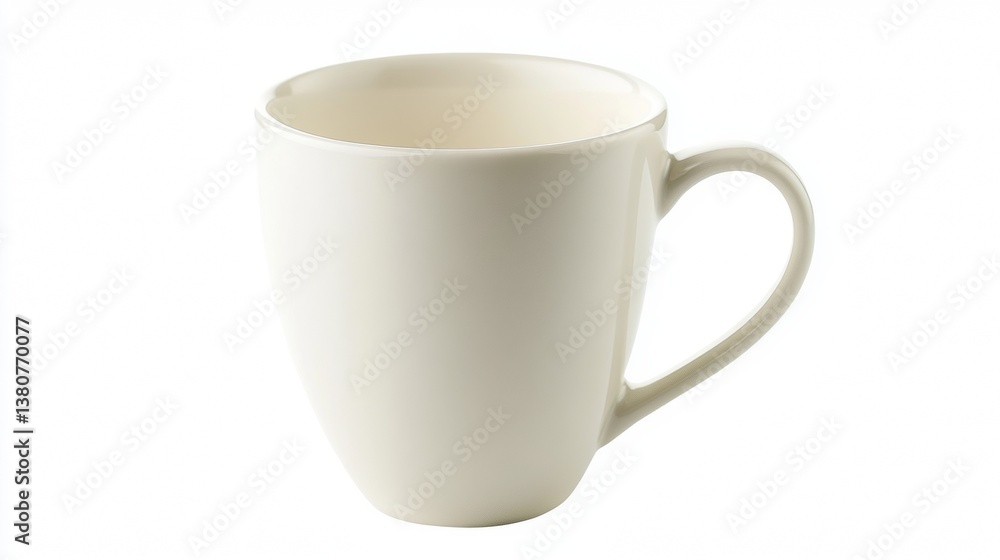 One blank mug on white background. Mockup for design One blank mug on white background. Mockup for design