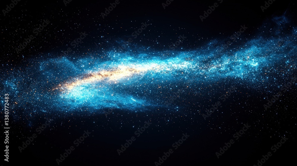 Fototapeta premium Stunning View of Bright Galactic Structure in Deep Space Background