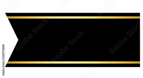 Elegant Golden Label, Premium Gold Banner