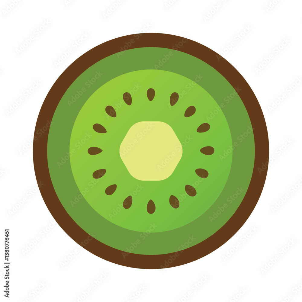 Colorful kiwi slice graphic design Colorful kiwi slice graphic design