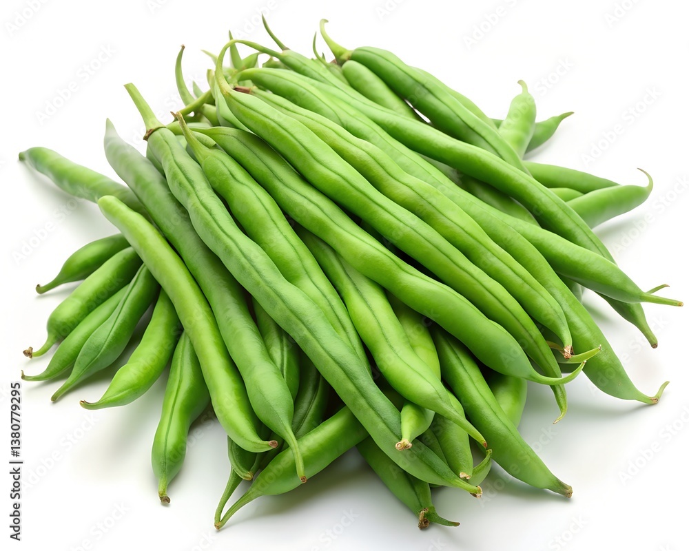 Green beans isolated on white background. Green beans isolated on white background.
