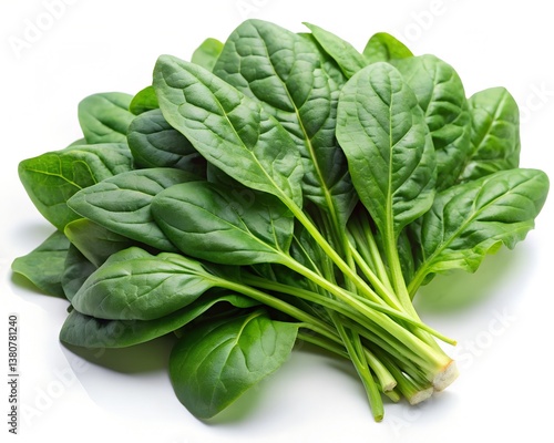 Fresh green spinach leaves. Raw organic baby spinach close up. Food background and texture