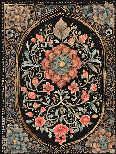 Wallpaper Mural seamless floral pattern, seamless pattern with flowers, seamless ornamental pattern, abstract floral background, seamless ornamental pattern,vintage floral pattern, vintage floral background Torontodigital.ca