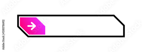 Futuristic element vector illustration. Colorful lower third video overlay.