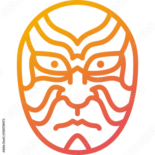 kabuki gradient line icon