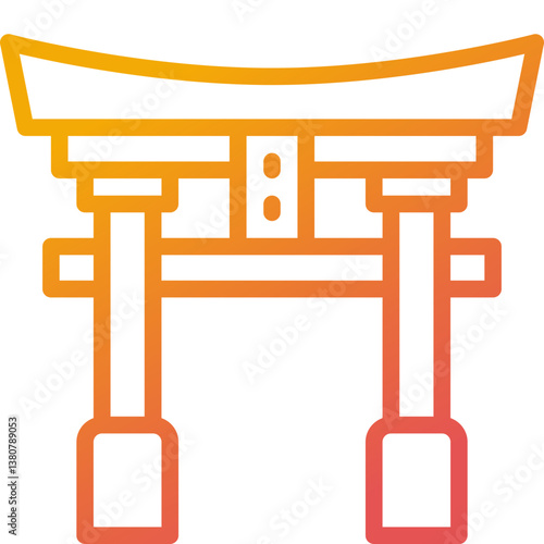 torii gradient line icon