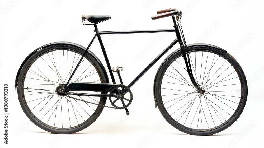 Retro bicycle, styled bicycle, bicycle image of a nineteenth century bicycle, bicycle isolated on a white background, black bicycle Retro bicycle, styled bicycle, bicycle image of a nineteenth century bicycle, bicycle isolated on a white background, black bicycle
