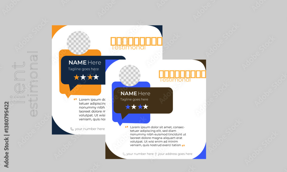 Fototapeta premium Client testimonial template