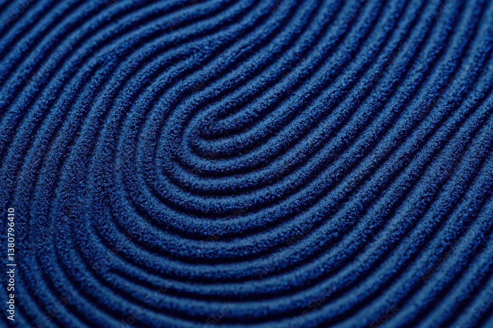 Fototapeta premium Abstract Blue Pattern with Wavy Lines and Texture on Surface