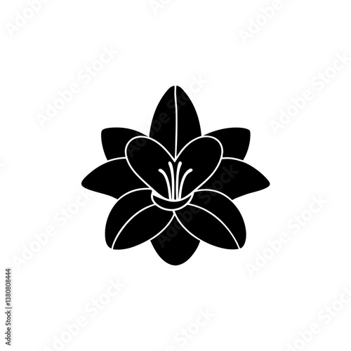 creative details Rajnigandha Tuberose Icon vector illustration