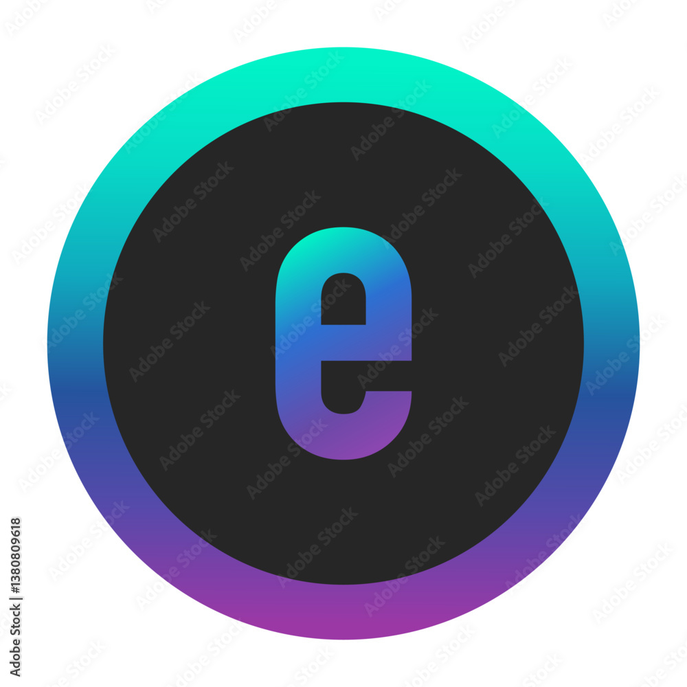Letter e icon with a gradient ring design. A clean, modern, and stylish look, ideal for logo creation, application design, and other creative projects that emphasize uniqueness Letter e icon with a gradient ring design. A clean, modern, and stylish look, ideal for logo creation, application design, and other creative projects that emphasize uniqueness