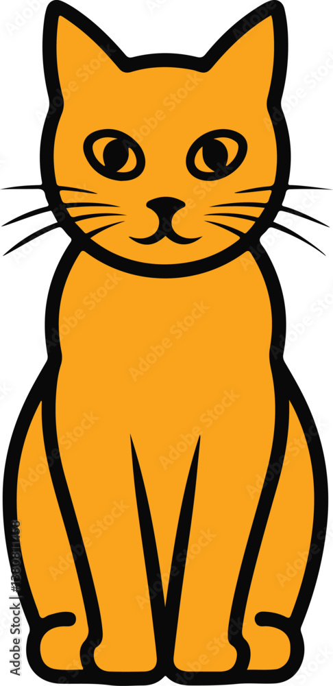 Fototapeta premium Abstract Cat Silhouette Art